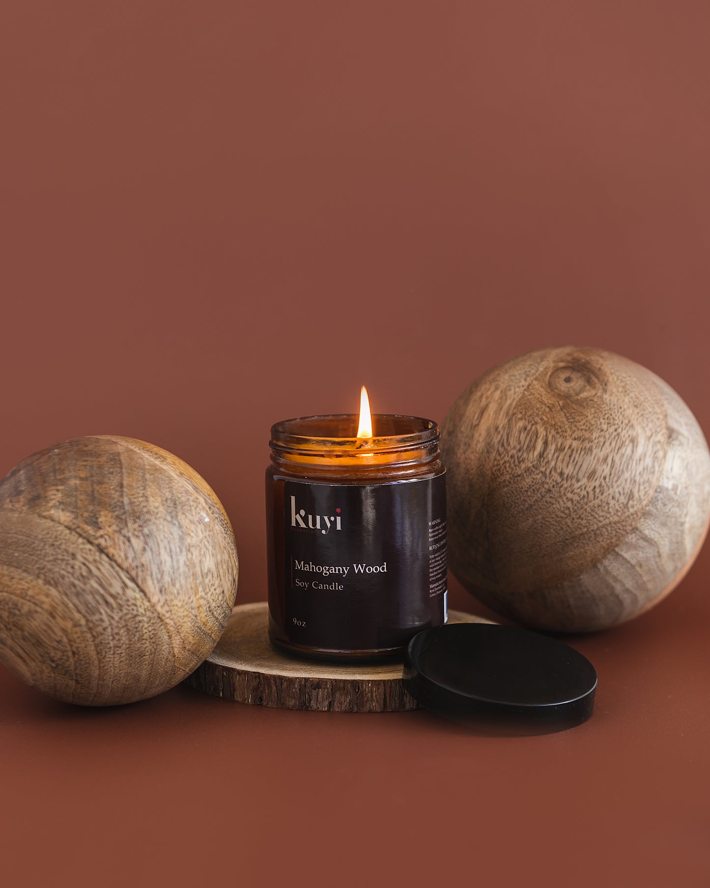 Mahogany Wood Soy Candle